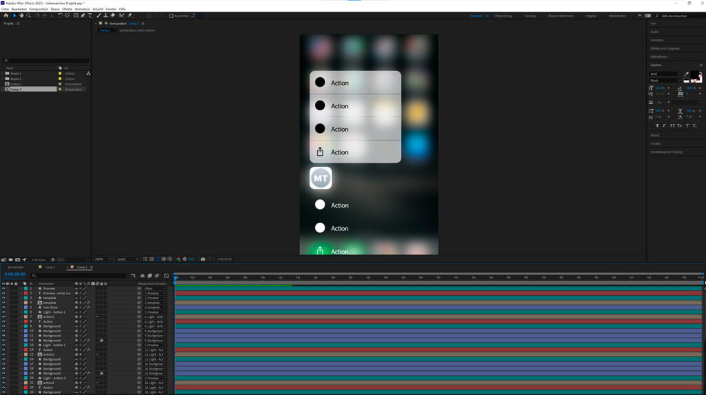 Screenshot AfterEffects